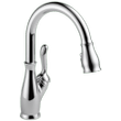 Delta Leland Single Handle Pull-Down Kitchen Faucet, Silver 9178-DST
