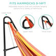 Best Choice Products Adjustable Universal Steel Hammock Stand For Hammocks 9-14ft Long w/ S Hooks