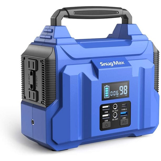 Snugmax Vickers 200 Portable Power Station with 222Wh Backup Lithium Battery, Solar Generator