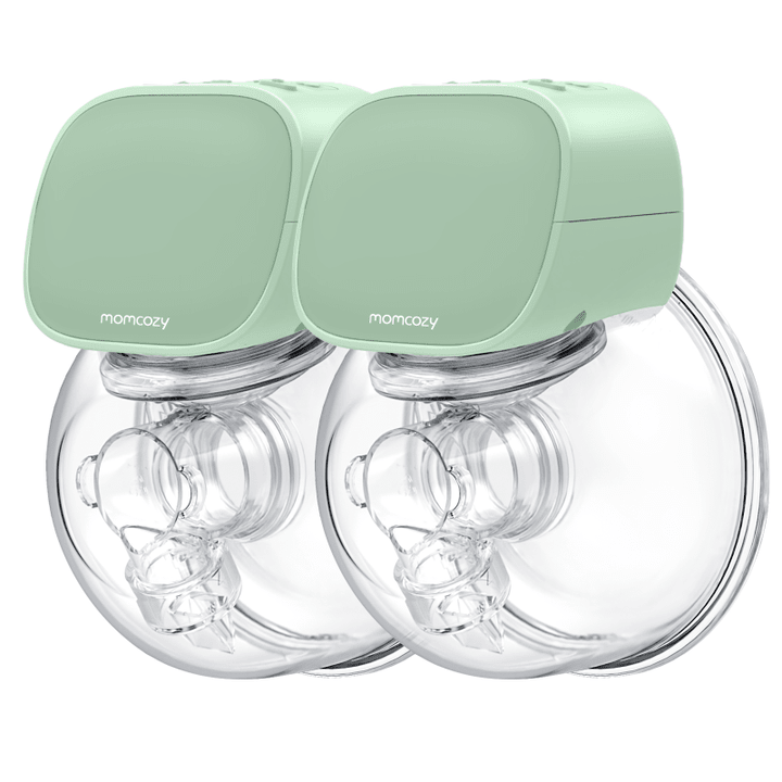 Momcozy Double Wearable Breast Pumps, Portable Electric Breast Pump 24mm, Green