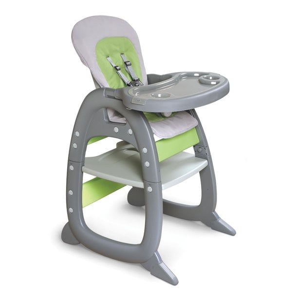 Badger Basket Envee II High Chair Playtable Conversion, Green/Gray