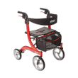 Drive Medical RTL10266 Nitro Euro-Style 4-Wheel Rollator Walker With Seat, Red