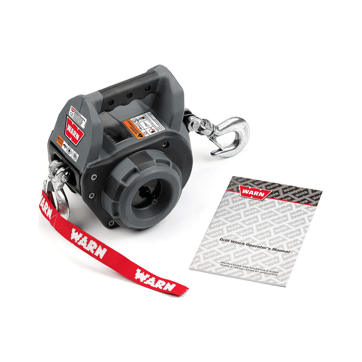 Warn 101570 Handheld Portable Drill Winch With 40 Foot Steel Wire Rope