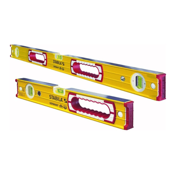 Stabila 37816 48-Inch and 16-Inch Aluminum Box Beam Level Set, Yellow
