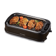 Power Smokeless Electric Indoor Removable Grill and Griddle Plates, Included Glass Lid, 1500 Watts