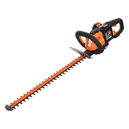 Worx WG284 24 Inch Cordless Hedge Trimmer, 2x20V Batteries And Charger Included