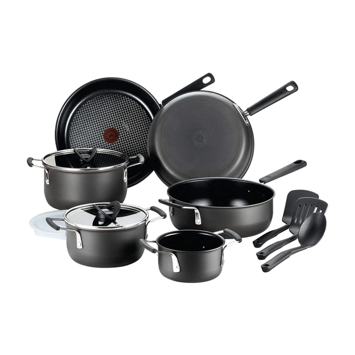T-Fal All-In-One Hard Anodized Dishwasher Safe Nonstick Cookware Set, 12 Pieces