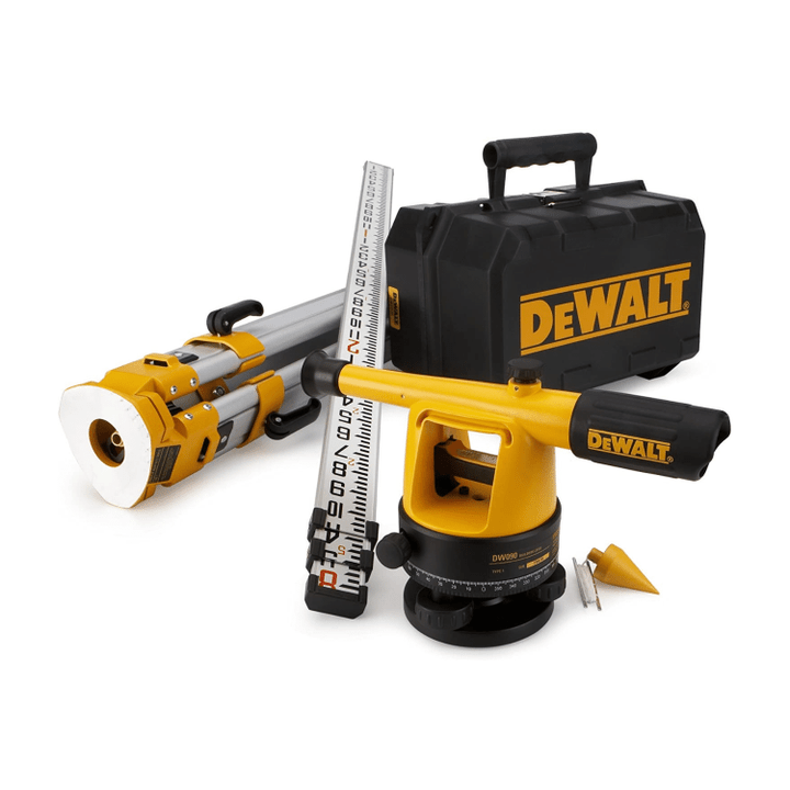 Dewalt Builder Level Tool With Tripod And Rod, 20X Magnification