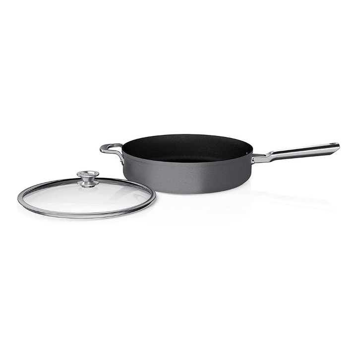Ninja C50150 Foodi NeverStick 5-Quart Sauté Pan With Glass Lid, Nesting, Slate Grey