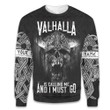 Viking Skull Valhalla Is Calling And I Must Go Personalized All Over Print Sweatshirt