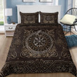 Viking Celtic Pattern Vegvisir Circle With Nordic Border Customized All Over Print Bedding Set