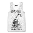Viking Axe Are Like Boobs Funny Nordic Design Customized All Over Print Tank Top