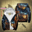 Viking Old Norse Skoll And Hati Moon And Sun Wolf Art Customized All Over Print Fleece Zip