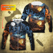 Viking Old Norse Skoll And Hati Moon And Sun Wolf Art Customized All Over Print Zip Hoodie