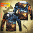 Viking Old Norse Skoll And Hati Moon And Sun Wolf Art Customized All Over Print Hoodie