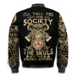 Viking Society Drinks From The Skulls Nordic Warrior Customized All Over Print Bomber