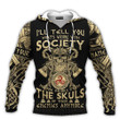 Viking Society Drinks From The Skulls Nordic Warrior Customized All Over Print Hoodie