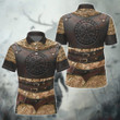 Viking Leather Band And Wolf Fur Nordic Armor All Over Print Polo