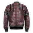 Viking Old Rusty Leather Nordic Armor Vegvisir All Over Print Bomber