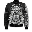 Viking Skull Old Norse Warrior With Wolf Hat Customized All Over Print Bomber