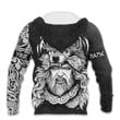 Viking Skull Old Norse Warrior With Wolf Hat Customized All Over Print Zip Hoodie