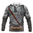 Viking Warrior Dragon Scale Vegvisir Nordic Armor Costume Customized All Over Print Hoodie