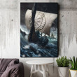 Viking Celtic Ship The Vegvisir Warrior On The Ocean All Over Print Canvas