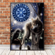 Viking Old Norse Wolf And Raven Of Odin Vegvisir All Over Print Canvas