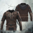 Viking Art Warrior Old Celtic Bright Leather Armor All Over Print Hoodie