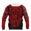Viking Fenrir Wolf Of Odin Warrior Face Tattoo Customized All Over Print Hoodie