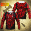 Viking Fenrir Wolf Of Odin Warrior Face Tattoo Customized All Over Print Hoodie