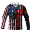 American Flag Quilting With Viking Axe Flag Customized All Over Print Hoodie