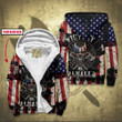 American Viking Cracked Flag Victory Or Valhalla Skull Customized All Over Print Fleece Zip