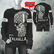 The Viking Skull Us Flag Until Valhalla Nordic Pride Customized All Over Print Sweatshirt
