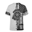 American Viking Black Metal Flag And The Vegvisir Symbol Customized All Over Print T-Shirt