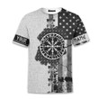 American Viking Black Metal Flag And The Vegvisir Symbol Customized All Over Print T-Shirt