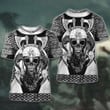 Viking Metal Armor And Skull Of Warrior Art All Over Print T-Shirt