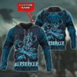 Viking Berserker Warrior Blue Thunder With Axe Old Norse Customized All Over Print Hoodie