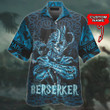 Viking Berserker Warrior Blue Thunder With Axe Old Norse Customized All Over Print Hawaii