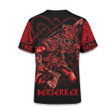 Viking Red Blood Old Norse Berserker Skull Customized All Over Print T-Shirt