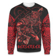 Viking Red Blood Old Norse Berserker Skull Customized All Over Print Sweatshirt
