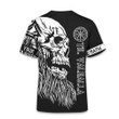 Viking Old Half Skull Trihorn Triangle Nordic Symbol Customized All Over Print T-Shirt