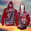 Patriot Day 9.11 We Will Never Forget Firefighter Eagle Customized All Over Print Zip Hoodie