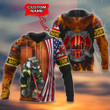Patriot Day Us Flag 343 Firefighter Heroes Never Forget 9.11 Personalized All Over Print Zip Hoodie