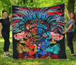 Mictlancihuatl Queen of Mictlan Mural Art 3D All Over Printed Quilt -