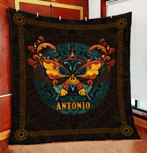 Aztec Hunab Ku Butterfly Maya Aztec Customized 3D All Over Printed Quilt
