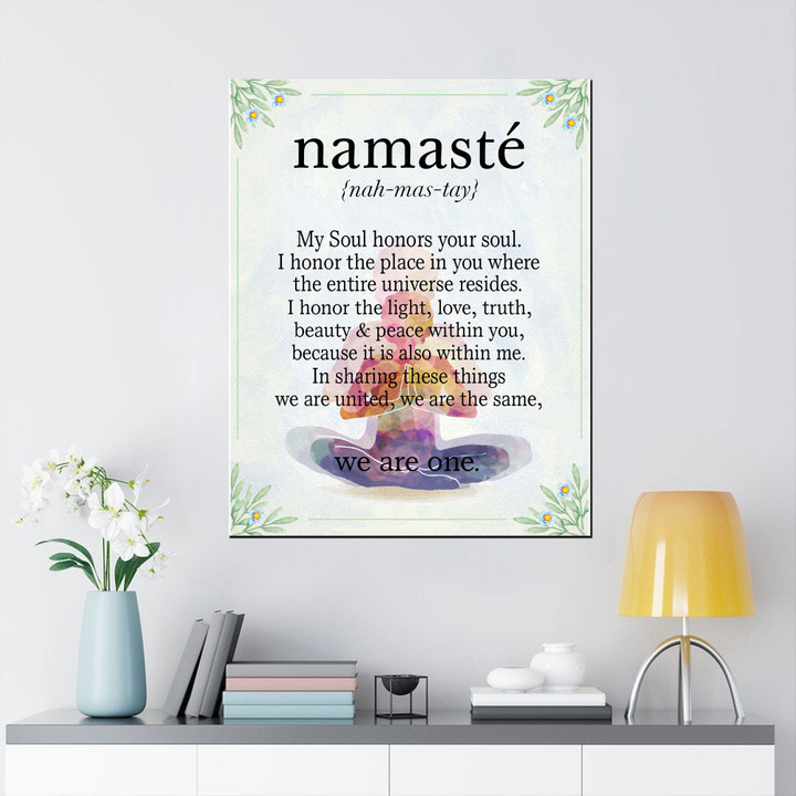 Yoga Namaste My Soul Honors Your Soul 3D All Over Print Canvas