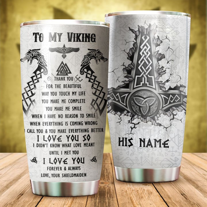 Father‘s Day Gift From Wife To My Viking Customized Tumbler