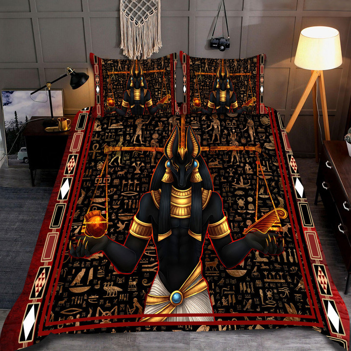 Anubis Heart And Feather 3D ALL Over Print Bedding Set