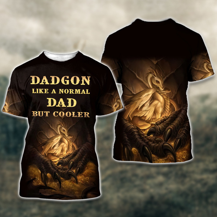 Dadgon Like A Normal Dad But Cooler Dragon Dad Customized 3D All Over Print Shirts